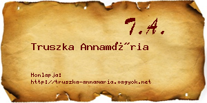 Truszka Annamária névjegykártya