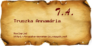 Truszka Annamária névjegykártya